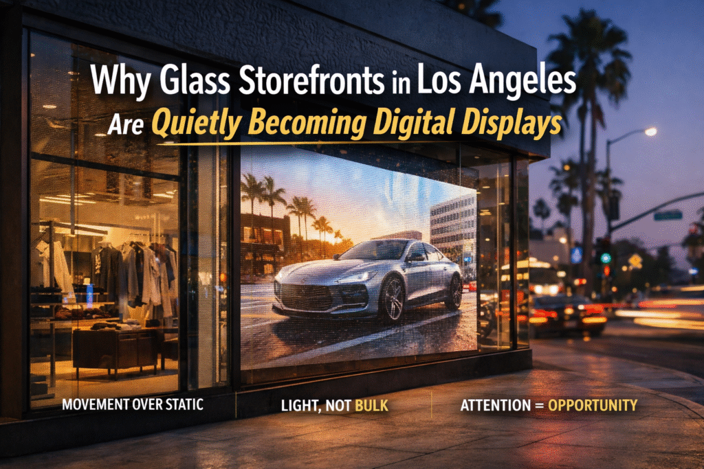 Why Glass Storefronts in Los Angeles Are Quietly Becoming Digital Displays